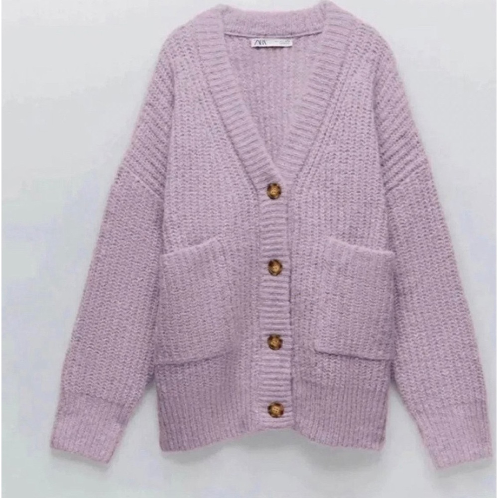 NWT ZARA Blogger Fav. Patch Pocket Knit Jacket - Picture 7 of 12
